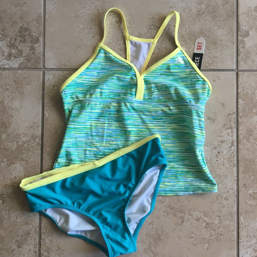 NWT Zero Posur 2 Piece Bathing Suit